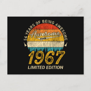 Cartão Postal Presente Retro Incrível de Aniversário de 58 Anos 