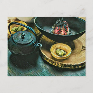 Cartão Postal Presente Vintage Sushi