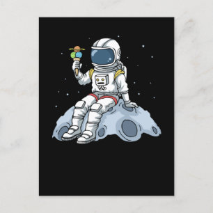 Cartão Postal Presentes Astronauta Crianças Lançamento da Lua So