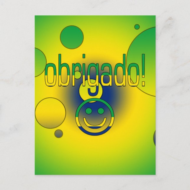 Cartão Postal Presentes brasileiros agradecidos / Caras (Frente)