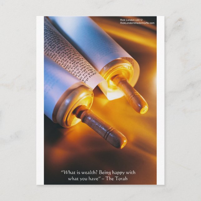 Cartão Postal Presentes, Canecas Etc. da Sabedoria da Torá (Riqu (Frente)