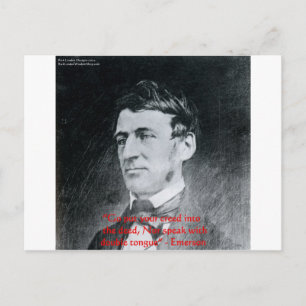 Cartão Postal Presentes com Citação de Emerson "Creed The Deed"
