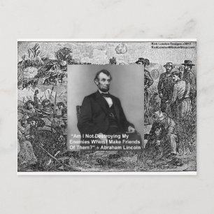 Cartão Postal Presentes com Citações de Sabedoria de Abe Lincoln