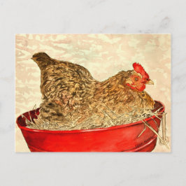 Cartão Postal presentes da arte da pintura da galinha da galinha
