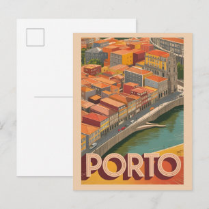 Cartão Postal Presentes da cidade retrô do Porto Portugal viagem
