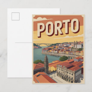 Cartão Postal Presentes da cidade retrô do Porto Portugal viagem