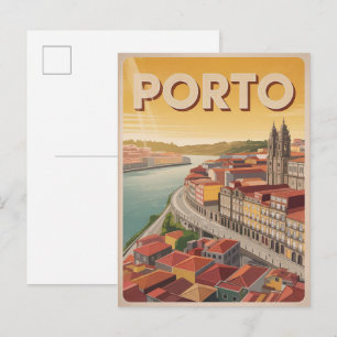 Cartão Postal Presentes da cidade retrô do Porto Portugal viagem