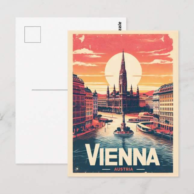 Cartão Postal Presentes da cidade retrô Viena Áustria  (Frente/Verso)