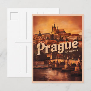 Cartão Postal presentes da república checa da antiga viagens vin