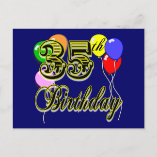 Cartão Postal Presentes de Aniversário de 35 anos