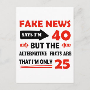 Cartão Postal presentes de aniversário de 40 anos