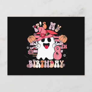 Cartão Postal Presentes de Aniversário de 8 anos Assustador Boo 