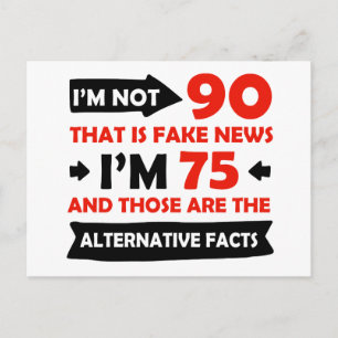 Cartão Postal presentes de aniversário de 90 ano