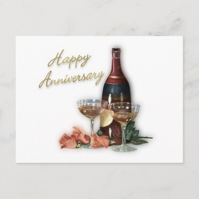 Cartão Postal Presentes de Aniversário de Casamento (Frente)