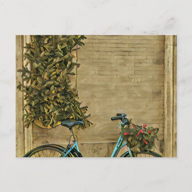 Cartão Postal Presentes de bicicleta para ela (Frente)