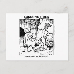 Cartão Postal Presentes De Cartoons "Meownderthals" Offbeat De P