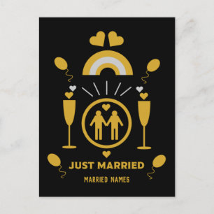 Cartão Postal Presentes de casamento originais para gays    