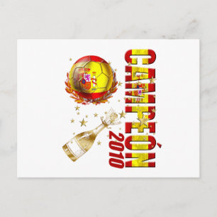 Cartão Postal Presentes de celebração da Espanha campeã 2010