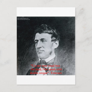 Cartão Postal Presentes de Citação de Emerson "Creed The Deed" W