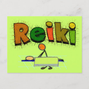 Cartão Postal Presentes de Design do Reiki Stick