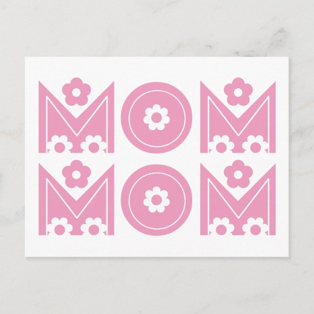 Cartão Postal Presentes de Dia de as mães da mãe (Frente)