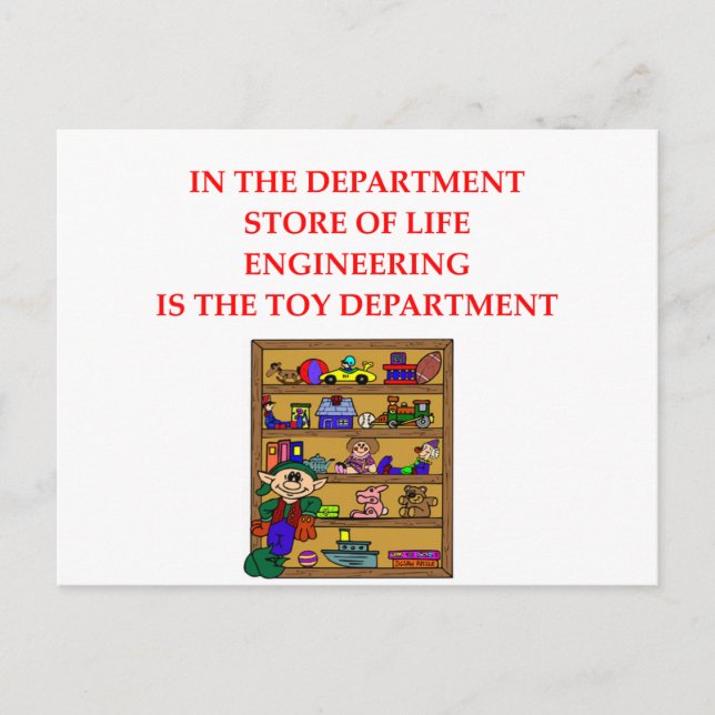 Cartão Postal presentes de ENGENHARIA (Frente)