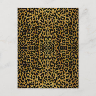 Cartão Postal Presentes de Estampa de Leopardo RAB Rockabilly