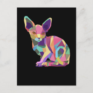 Cartão Postal Presentes De Gato Esphynx Para Homens E Mulheres G