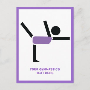 Cartão Postal Presentes de ginástica, artista de ginástica ver