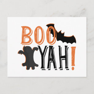 Cartão Postal presentes de halloween fofo booyah
