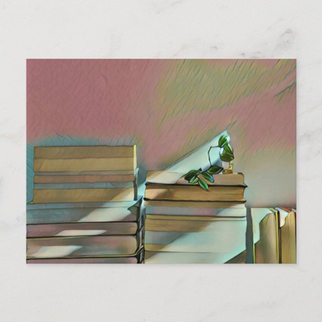 Cartão Postal Presentes de luxo para amantes de livros (Frente)