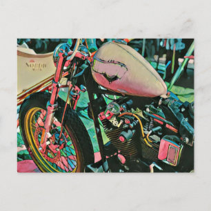 Cartão Postal presentes de motocicleta para o pai