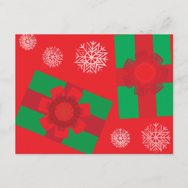 Cartão Postal Presentes de Natal (Frente)