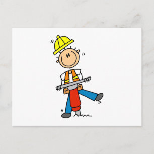 Cartão Postal Presentes de Operário da Construção com Martelo Pe
