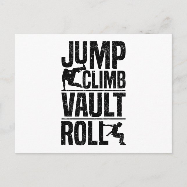 Cartão Postal Presentes de Parkour (Frente)
