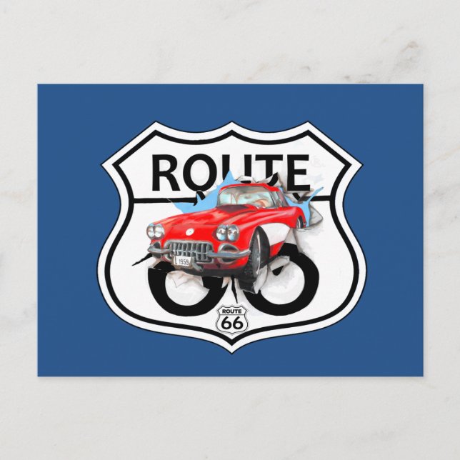 Cartão Postal Presentes de sinais da rota 66 (Frente)