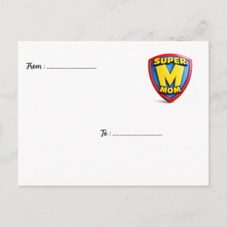 Cartão Postal Presentes de Super Mãe para Super Mães