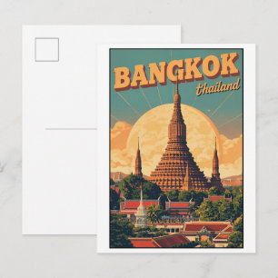 Cartão Postal Presentes de viagem Banguecoque cidade Wat Arun -