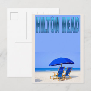 Cartão Postal Presentes de viagem vintage da ilha de Hilton Head