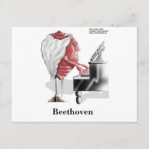 Cartão Postal Presentes Divertidos de Beethoven Camisetas Caneca