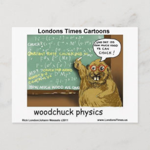 Cartão Postal Presentes Divertidos de Física Woodchuck Camisetas