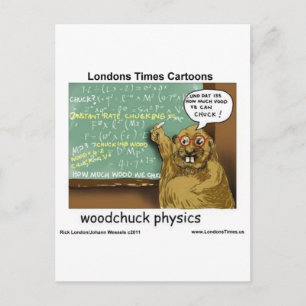 Cartão Postal Presentes Divertidos de Física Woodchuck Camisetas