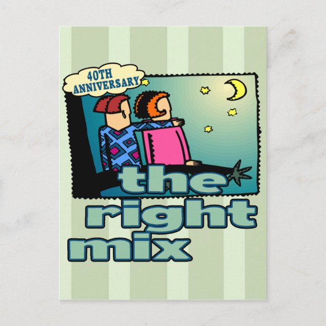 Cartão Postal Presentes do 40º aniversário de casamento (Frente)