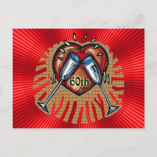 Cartão Postal Presentes do 60º aniversário de casamento