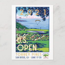 Cartão Postal Presentes do US Open de Golfe TORREY PINES 2021