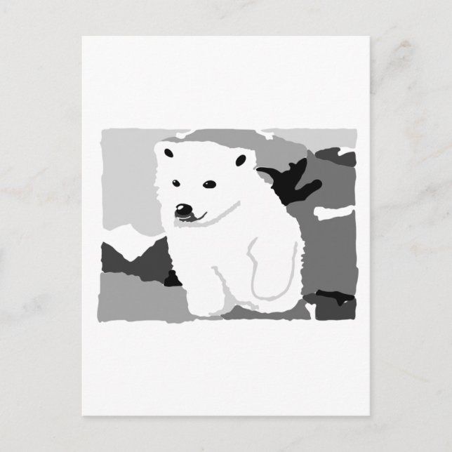 Cartão Postal Presentes e acessórios de arte de urso polar (Frente)
