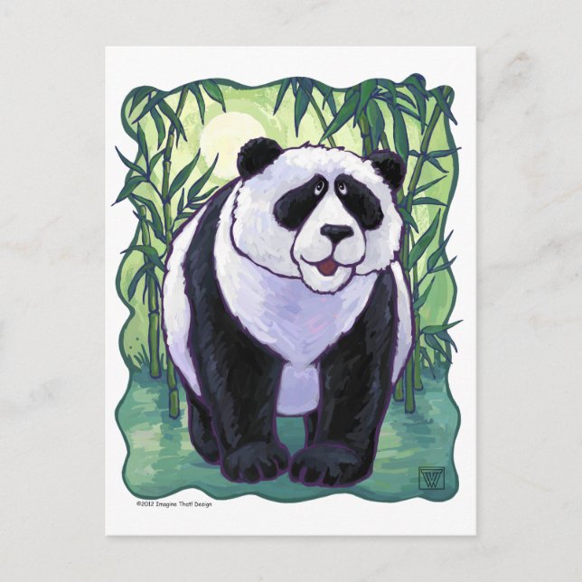 Cartão Postal Presentes e acessórios do Urso Panda (Frente)