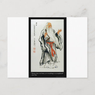 Cartão Postal Presentes e Camisetas da Citação de Lao Tzu sobre 
