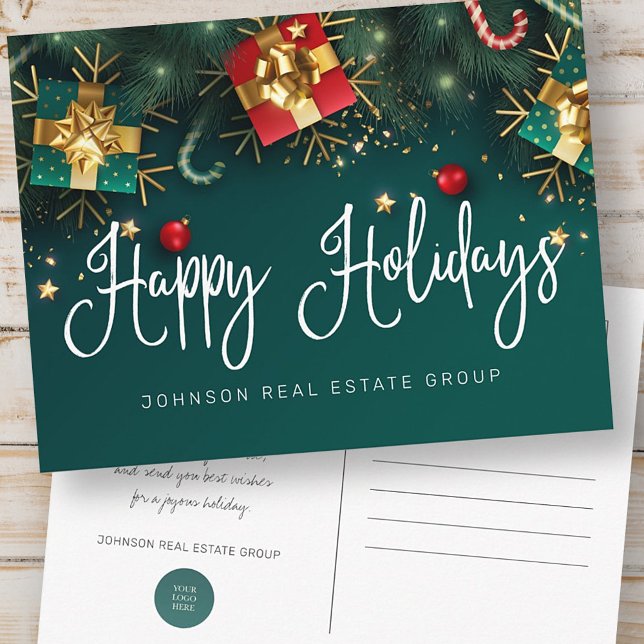 Cartão Postal Presentes e Enfeites de Natal Boas Festas (Criador carregado)