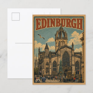 Cartão Postal Presentes e lembranças da capital vintage Edimburg